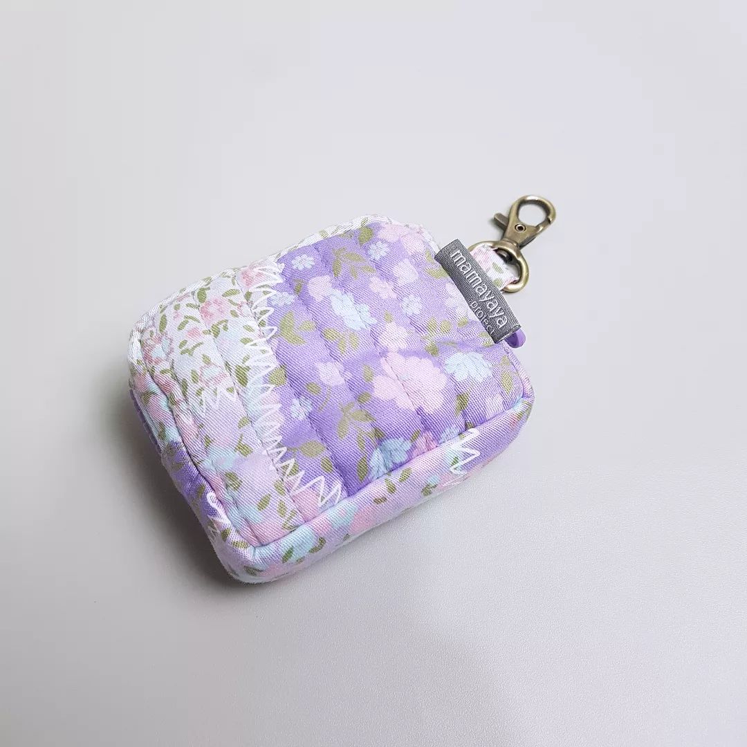 POUCH COIN_A6120QU_MIX FLOWER LILAC