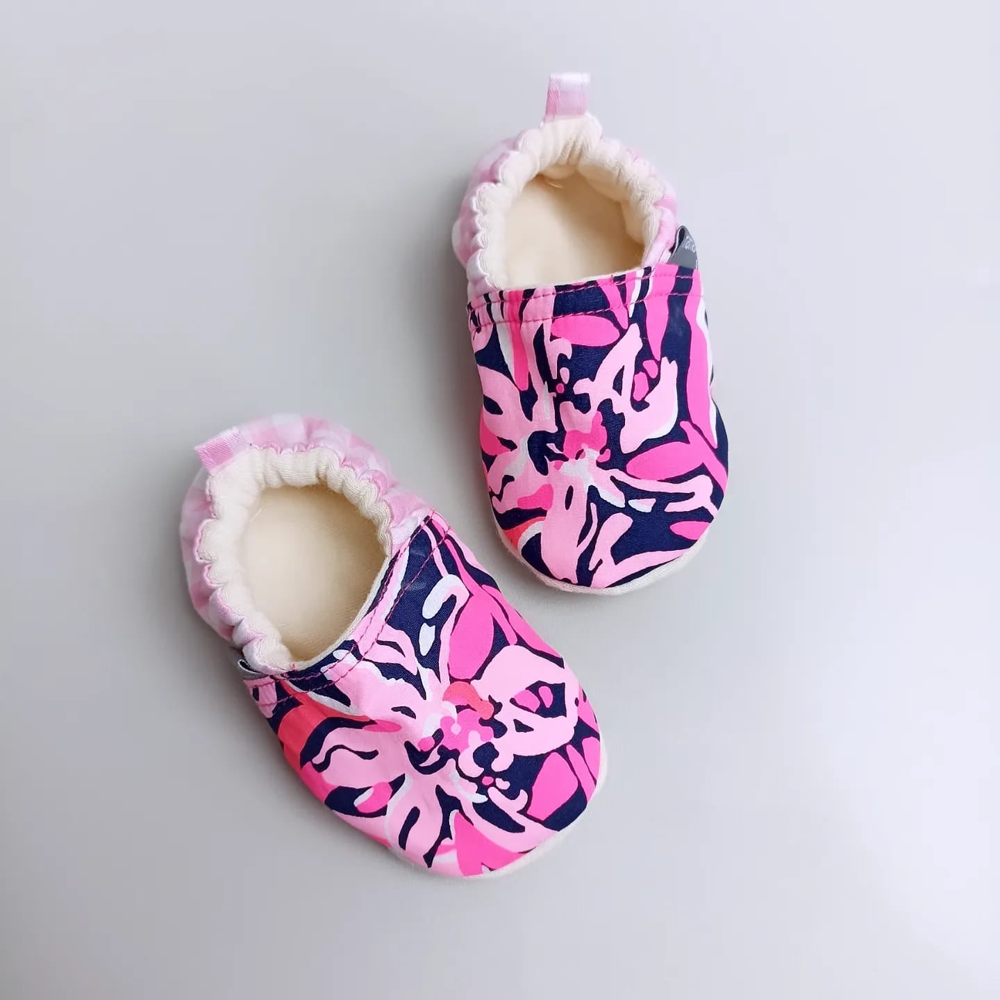 BABY SHOES_A6175_PINK FLOWER LIGHT_(9-12)