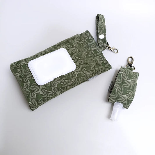 SET TISSUE POUCH & HAND SANITIZER HOLDER_C6189_DIMENSI ARMY