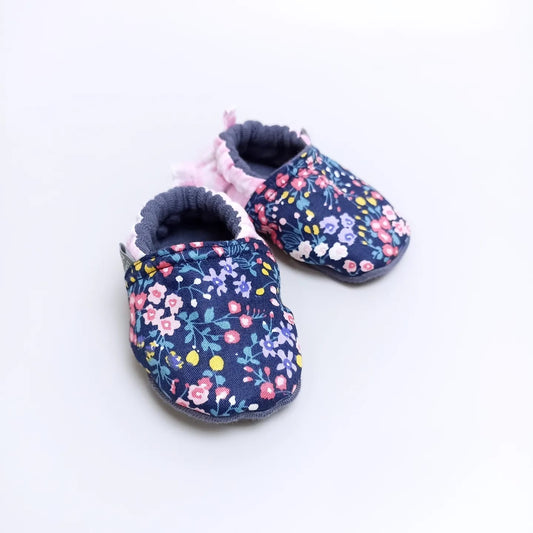 BABY SHOES_A6154_DAFFODILS NAVY_(6-9)