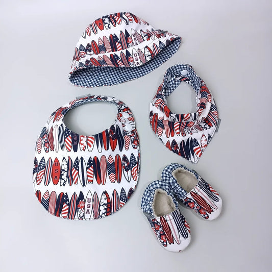 SET BABY | BUCKET HAT | BIBS | BABY SHOES_A6256_SELANCAR U.S.A