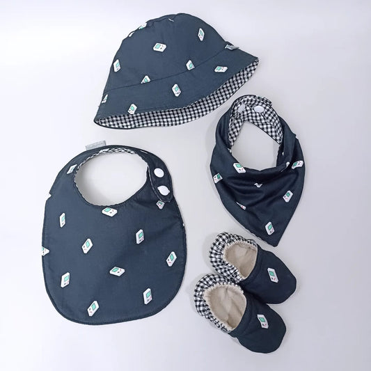 SET BABY | BUCKET HAT | BIBS | BABY SHOES_A6277_NINTENDO BLACK