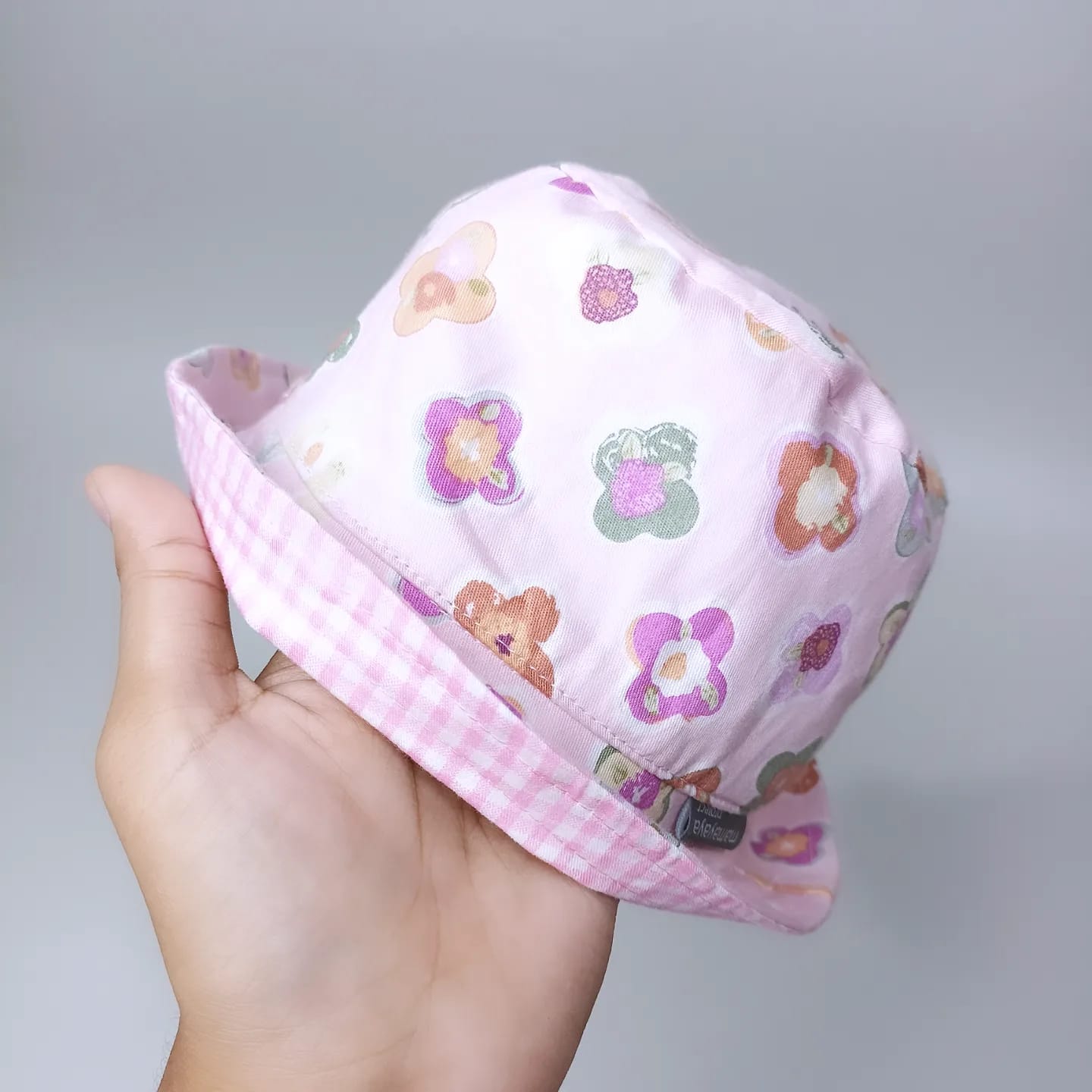 SET BABY | BUCKET HAT | BIBS | BABY SHOES_A6271_BUNGA PANSY PINK