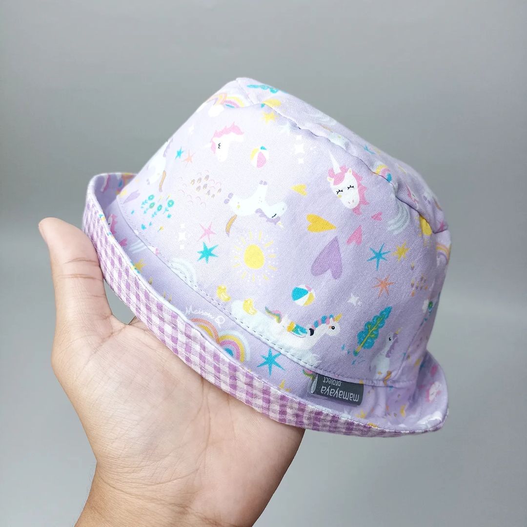 SET BABY | BUCKET HAT | BIBS | BABY SHOES_A6278_MINI UNICORN LILAC