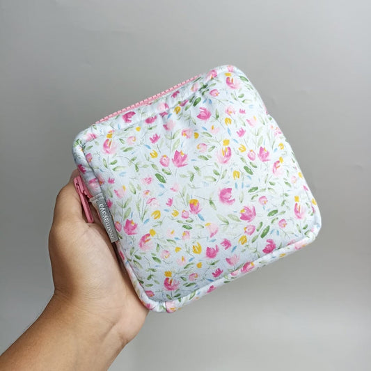 MINI POUCH PUFFY_A6303_TULIP PINK BIRU