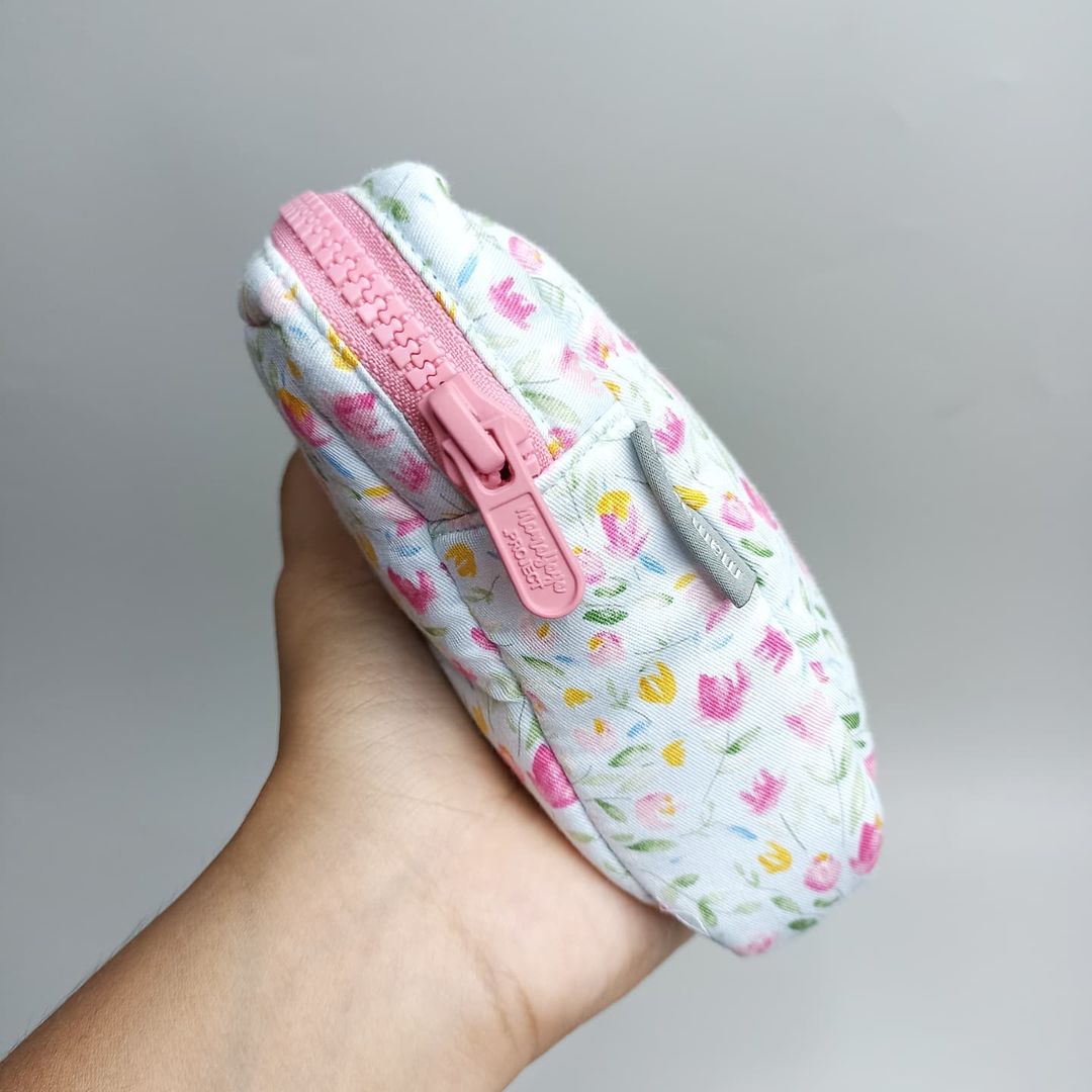 MINI POUCH PUFFY_A6303_TULIP PINK BIRU