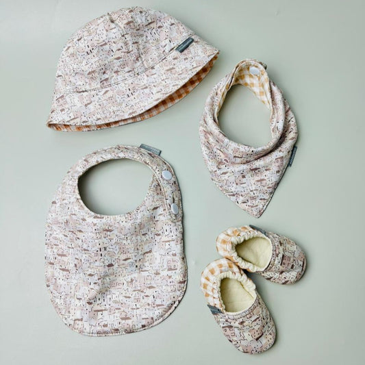 SET BABY | BUCKET HAT | BIBS | BABY SHOES_A7172_RUMAH COKSU
