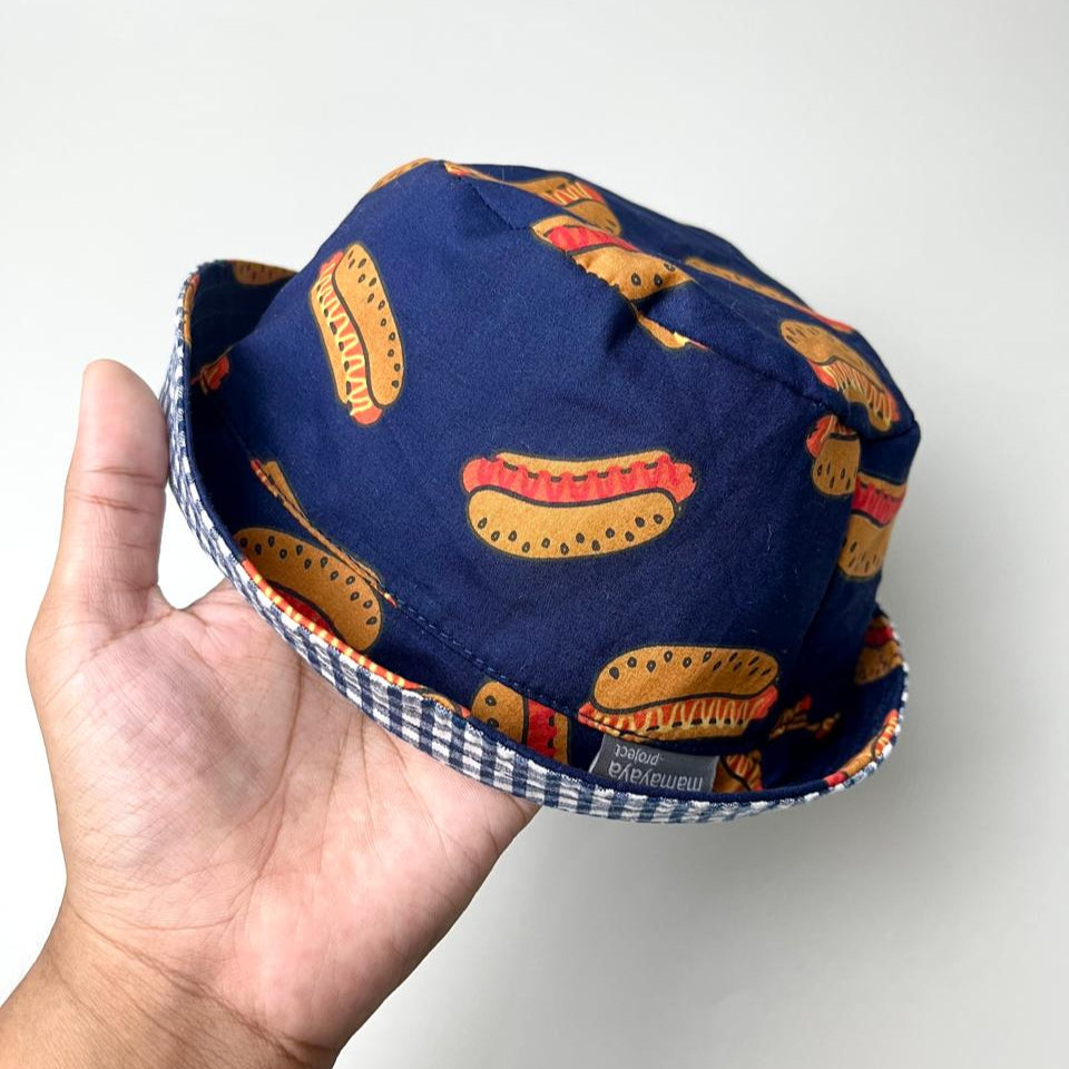 SET BABY | BUCKET HAT | BIBS | BABY SHOES_A7168_HOTDOG NAVY