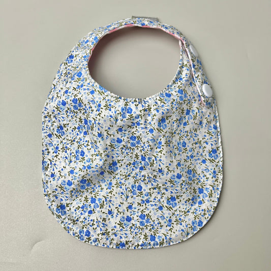 ROUND BIBS_A7170_BUNGA IRIS BIRU