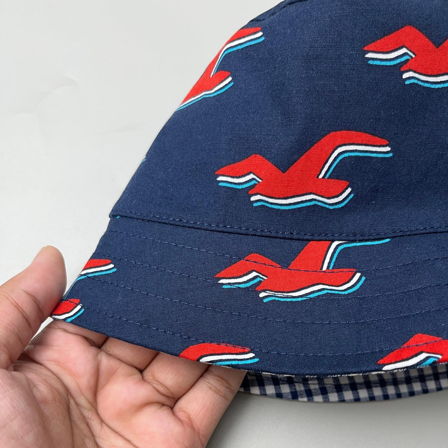 BUCKET HAT_A7167_BURUNG MERAH NAVY_58