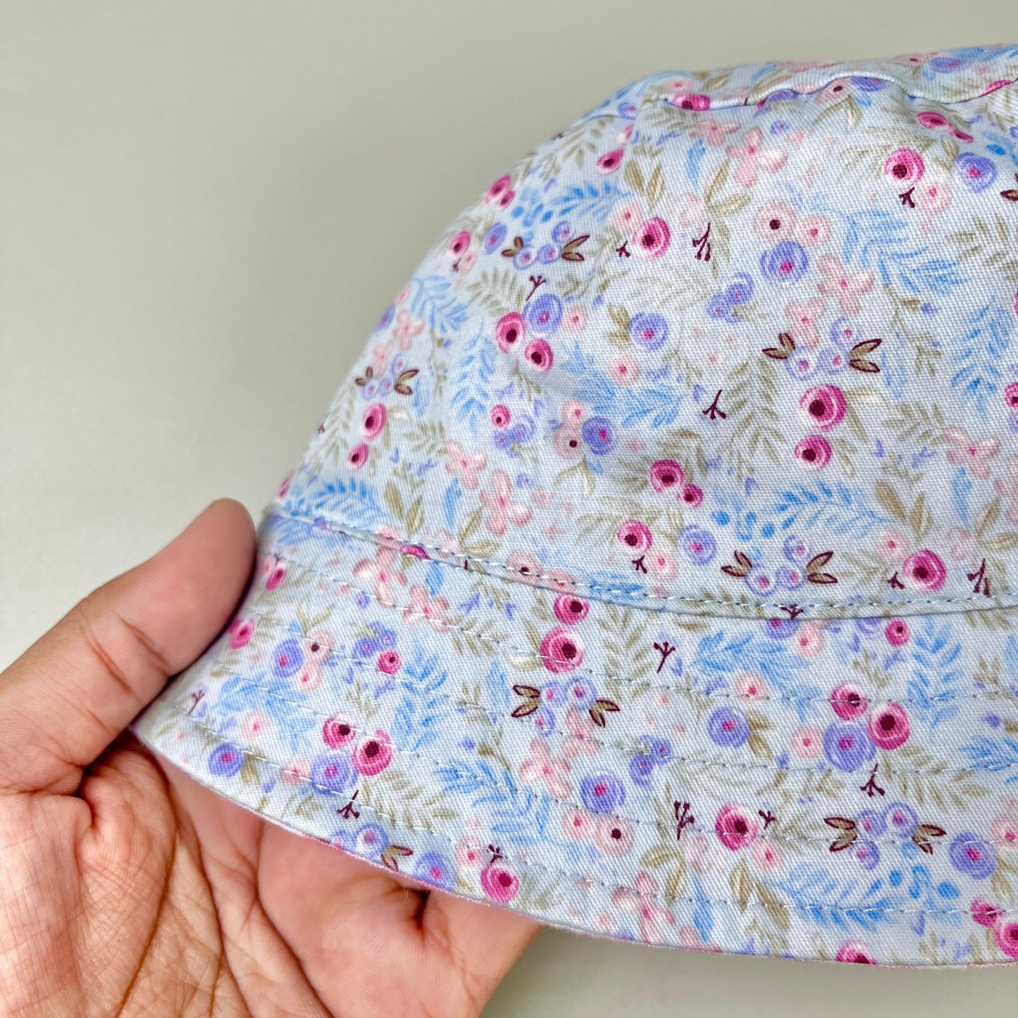 BUCKET HAT_A7163_MINI DANDELION BIRU_52