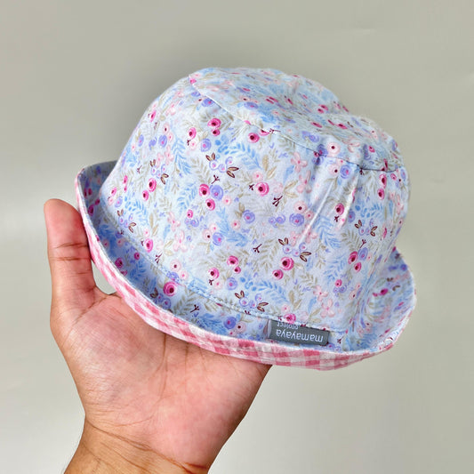 BUCKET HAT_A7163_MINI DANDELION BIRU_52