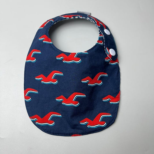 ROUND BIBS_A7167_BURUNG MERAH NAVY