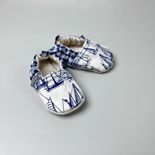 BABY SHOES_A7215_PERAHU SILUET NAVY_(3-6)