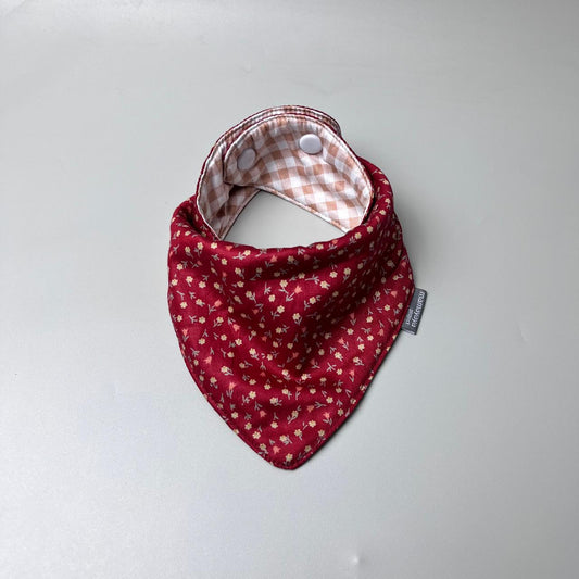 SCARF BIBS_A2083_BUNGA MINI DASAR MERAH
