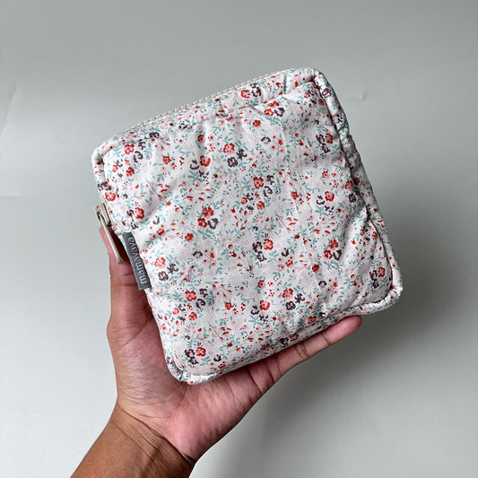 MINI POUCH PUFFY_A7063_BUNGA IRIS ORANGE