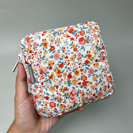 MINI POUCH PUFFY_A7127_BUNGA ORANGE