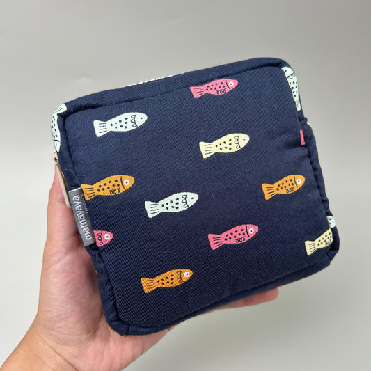 MINI POUCH PUFFY_A6335_IKAN NAVY TWILL