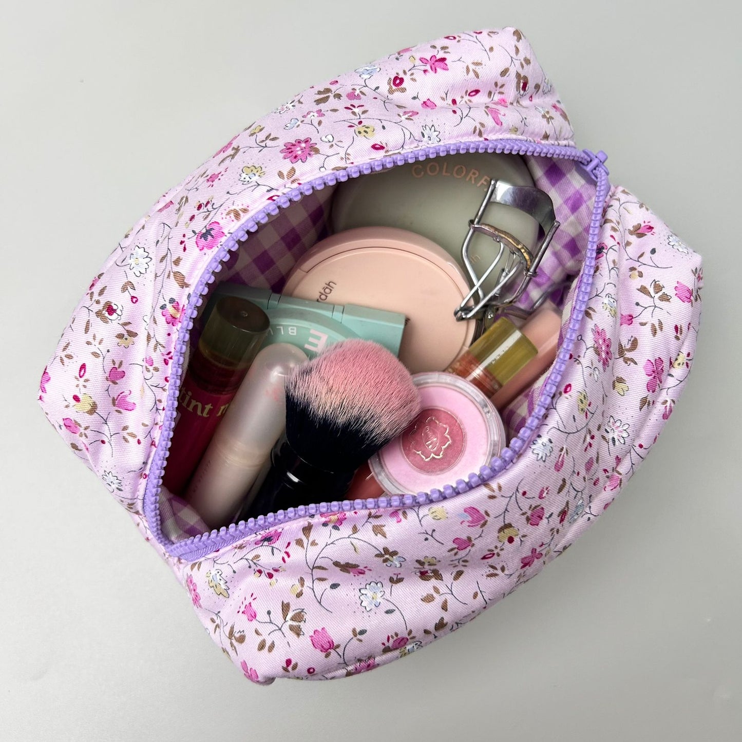 COSMETIC POUCH PUFFY_A7179_GHYPSOPHILA LILAC