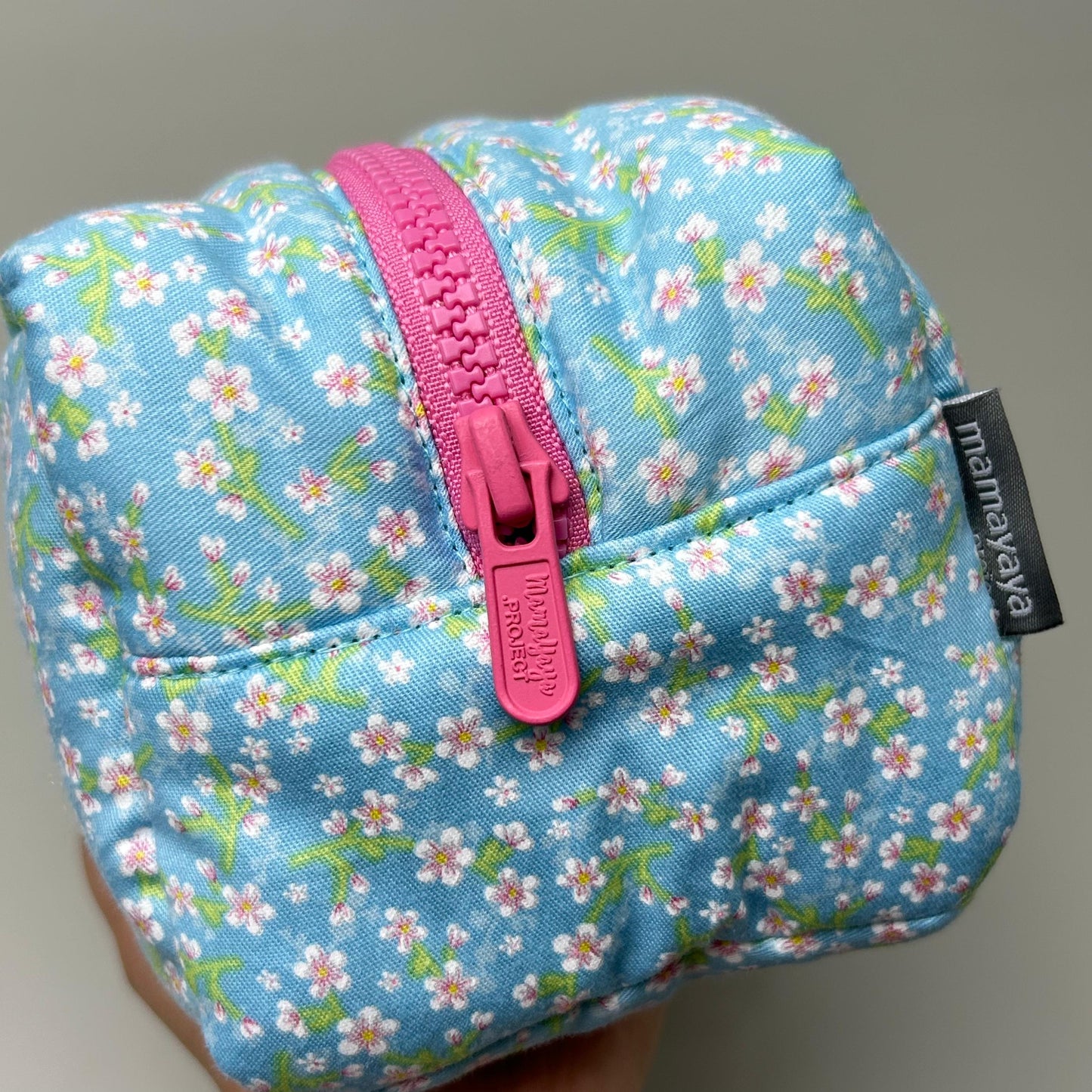 COSMETIC POUCH PUFFY_A6085_SAKURA BIRU