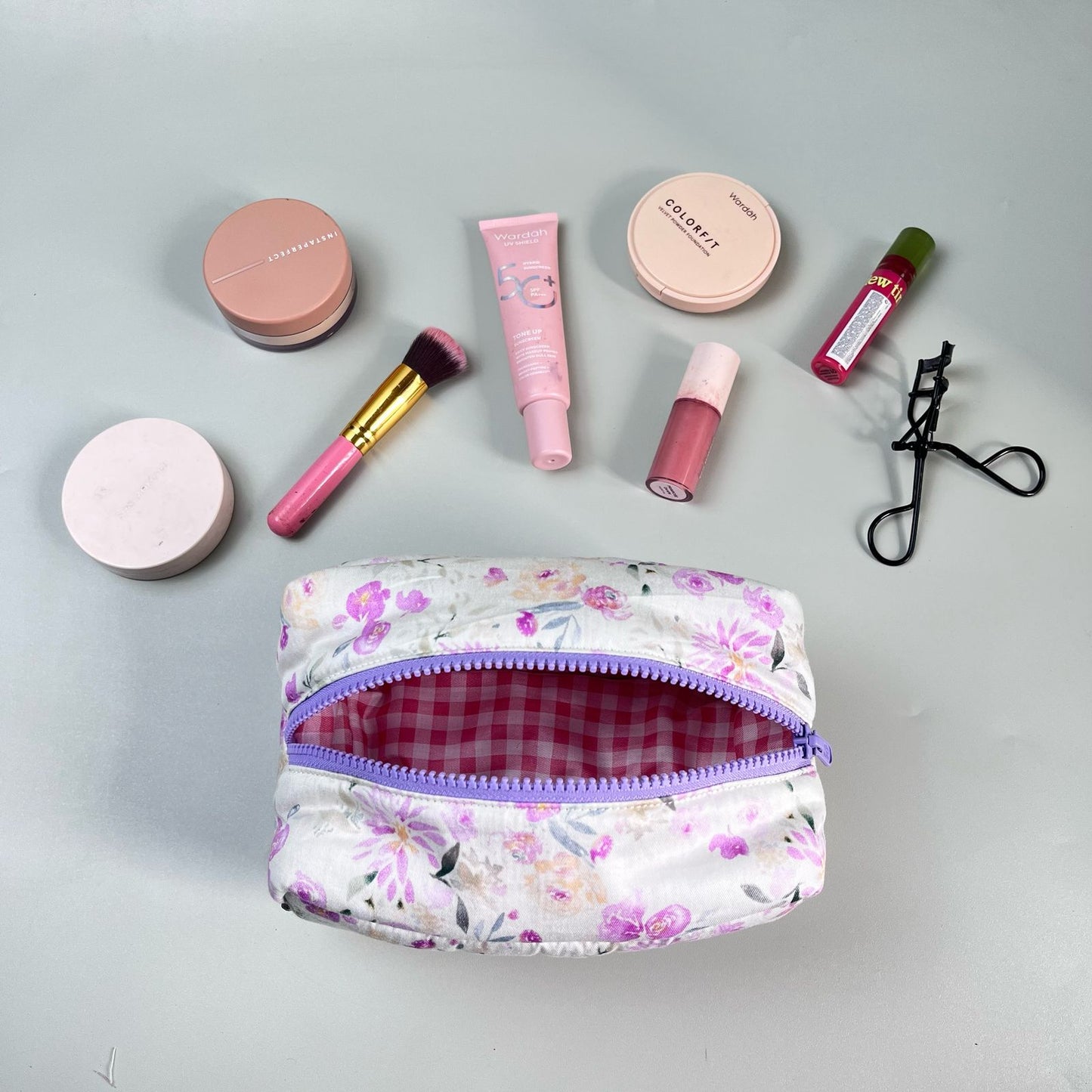 COSMETIC POUCH PUFFY_A7211_ANYELIR UNGU