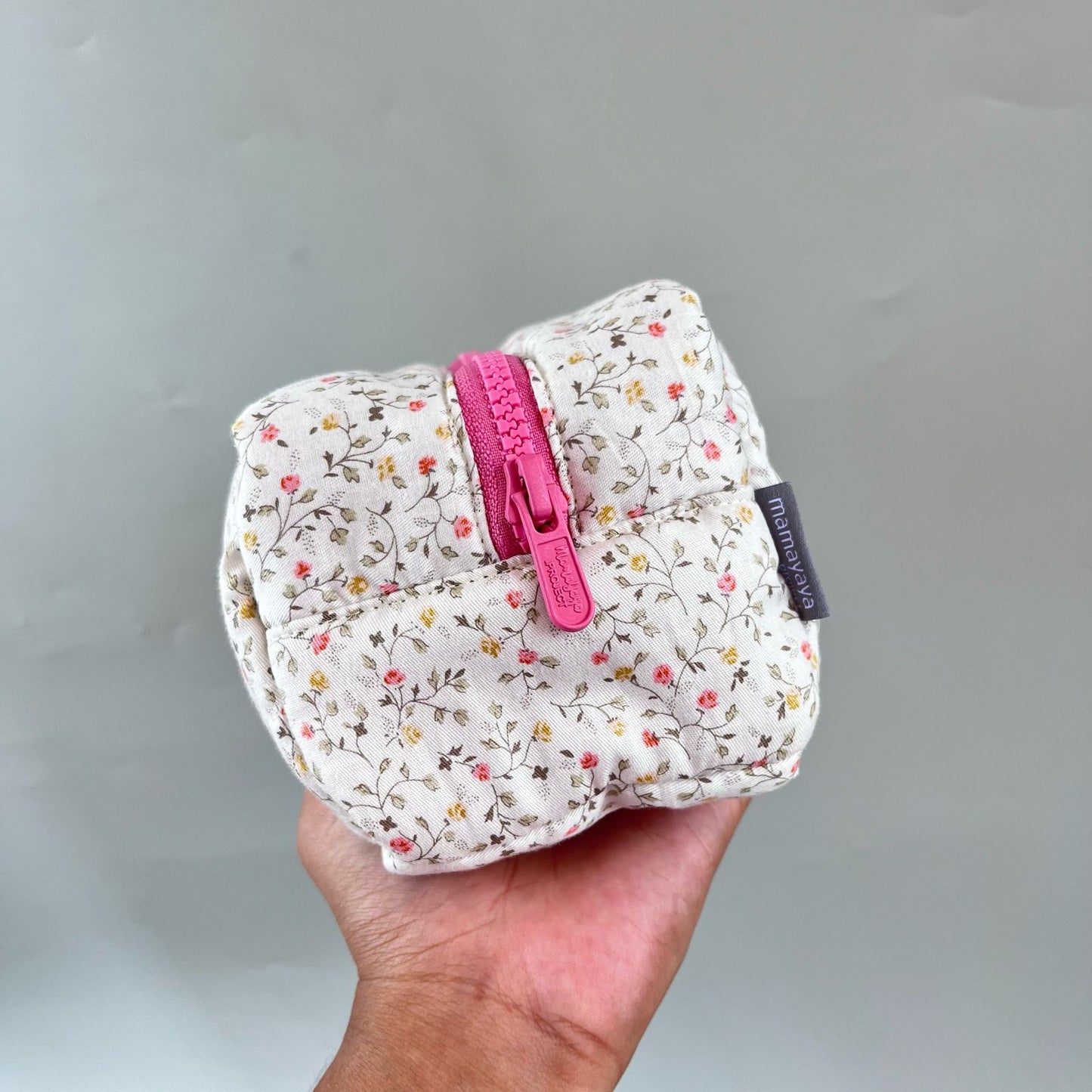 COSMETIC POUCH PUFFY_A4200_GLOXINIA GREEN RED