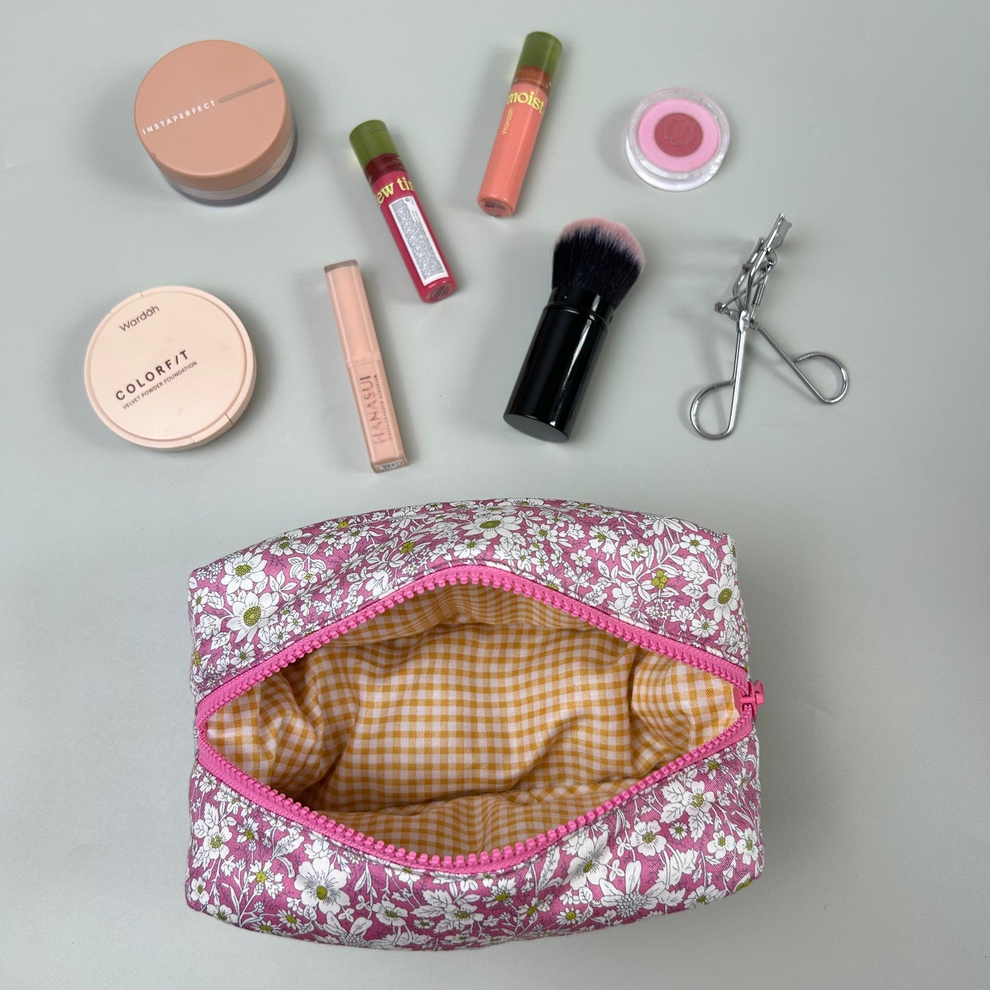 COSMETIC POUCH PUFFY_A7053_MINI KRISAN PINK