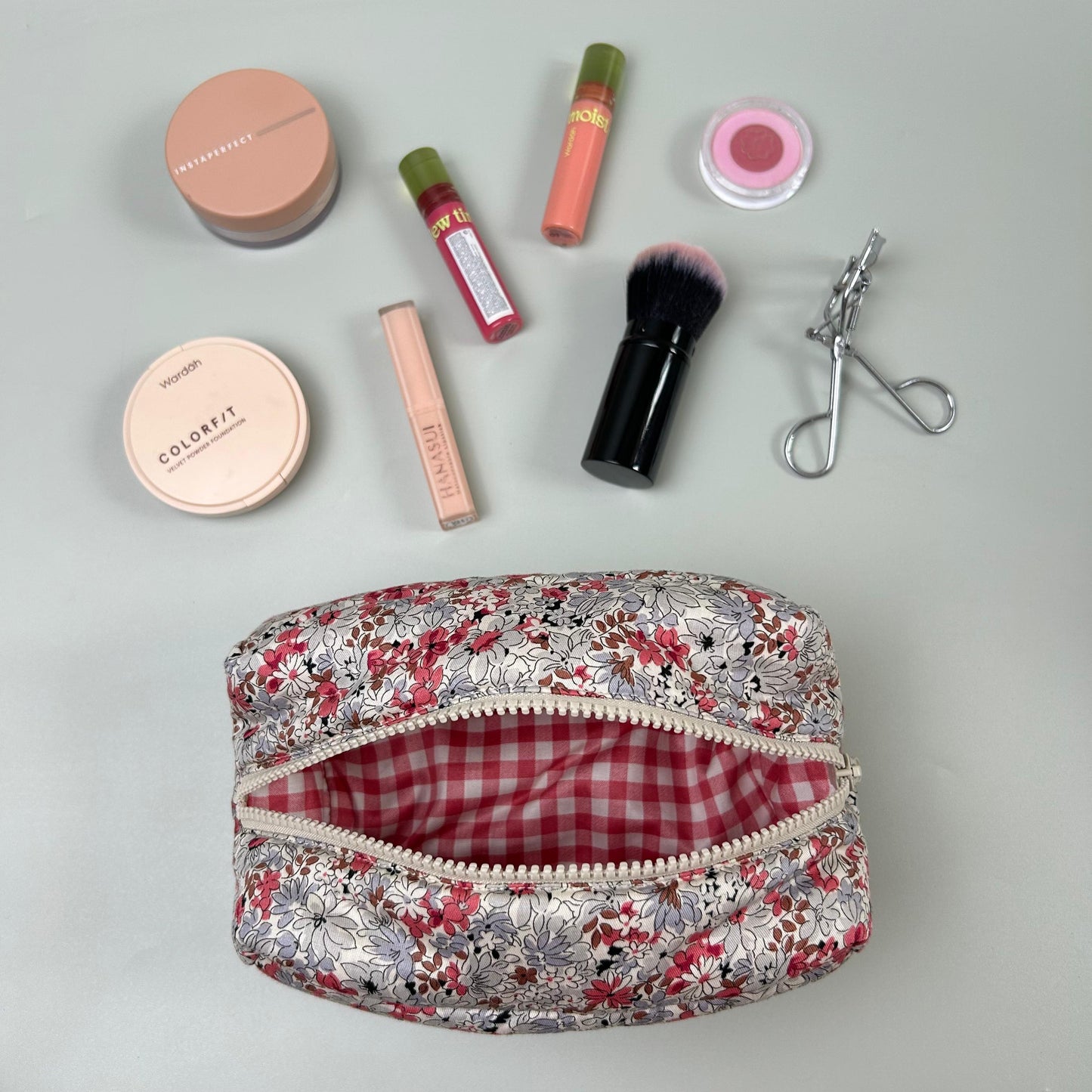 COSMETIC POUCH PUFFY_A7178_AZALEA MAROON