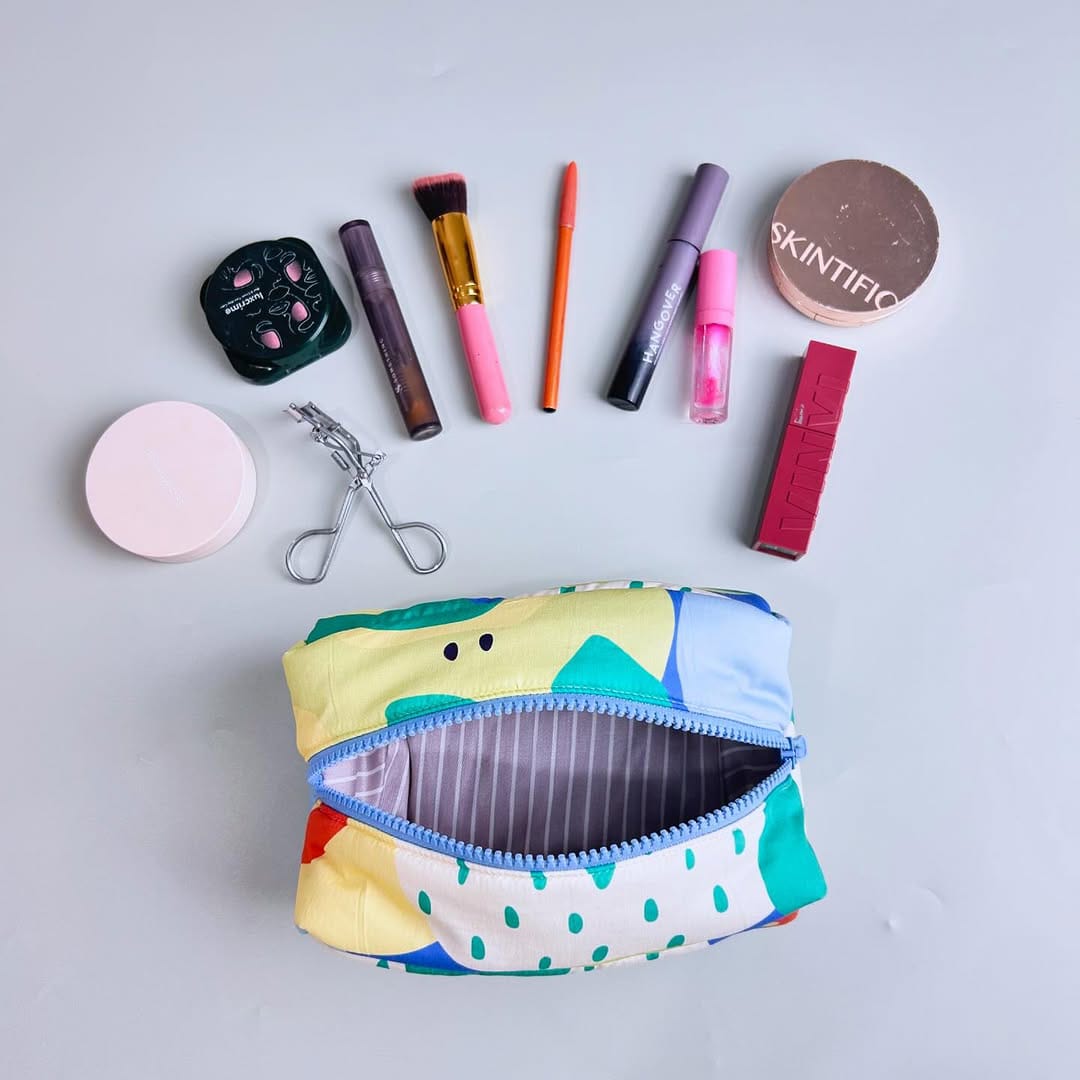 COSMETIC POUCH PUFFY_A7030_ANIMALS SUN