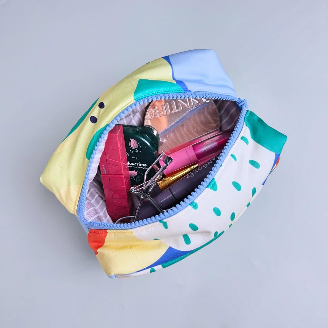 COSMETIC POUCH PUFFY_A7030_ANIMALS SUN