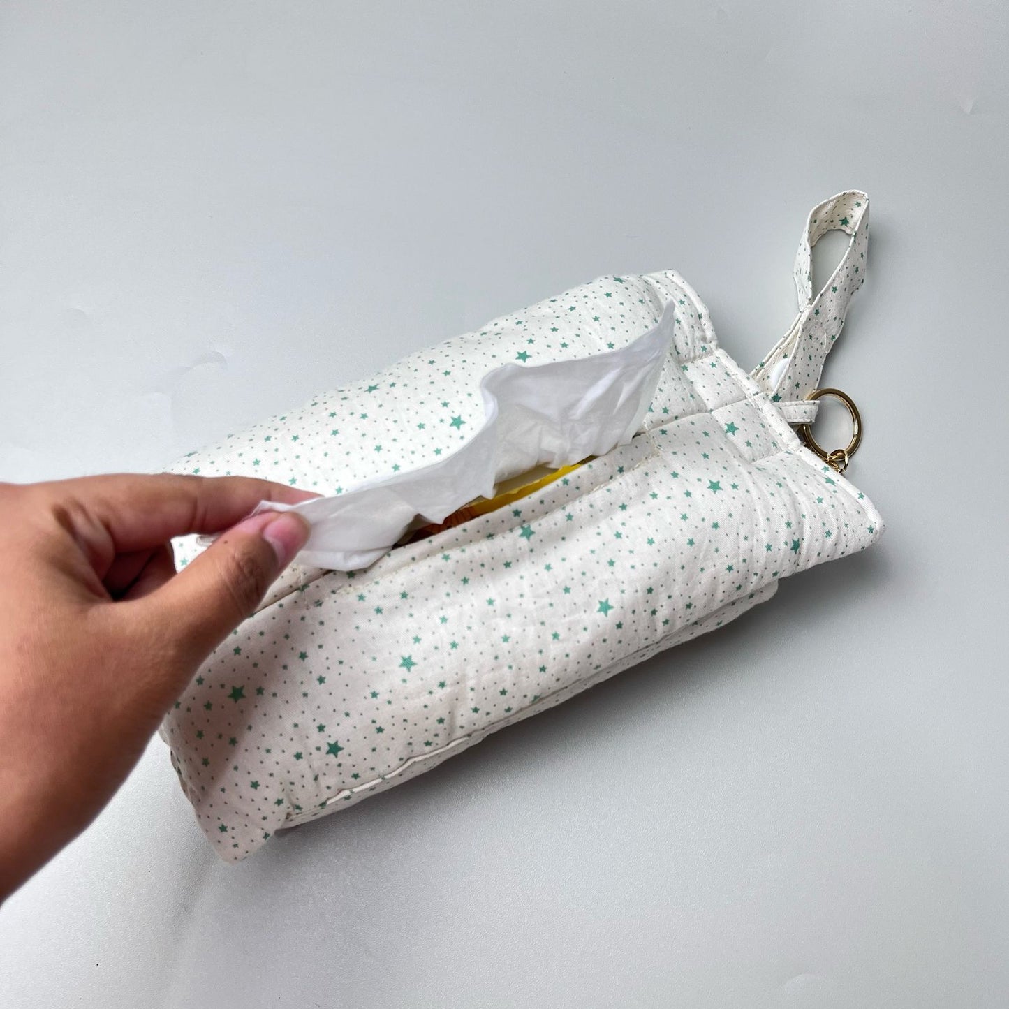 TISSUE POUCH 2 IN 1_A7262_BINTANG MINI HIJAU