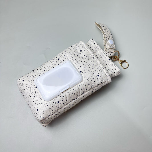 TISSUE POUCH 2 IN 1_A7277_BINTANG MINI NAVY DASAR PUTIH