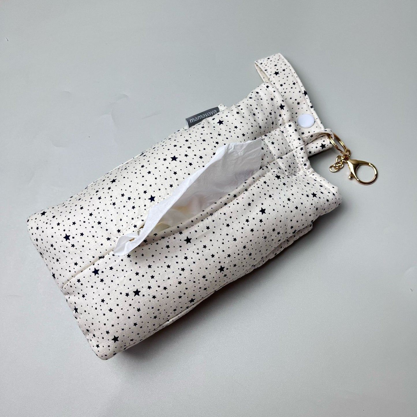 TISSUE POUCH 2 IN 1_A7277_BINTANG MINI NAVY DASAR PUTIH