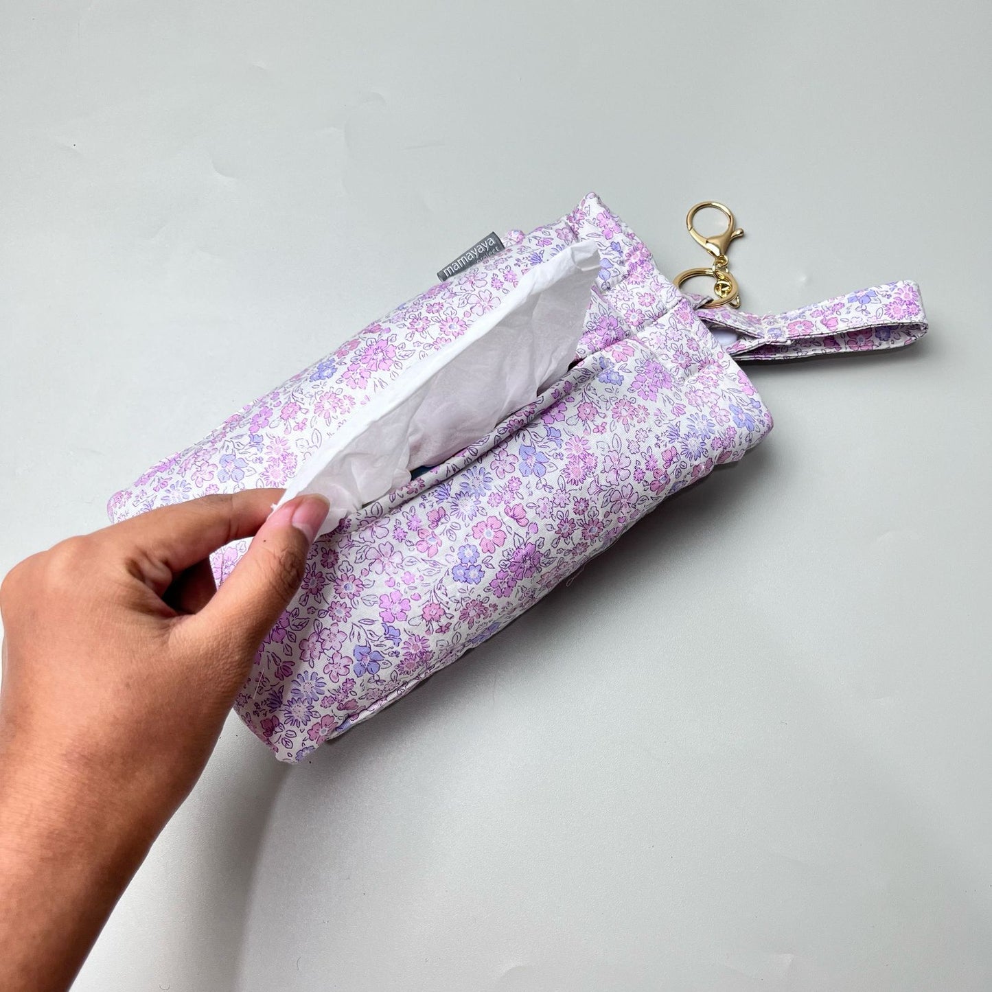 TISSUE POUCH 2 IN 1_A7269_MINI ASTER UNGU