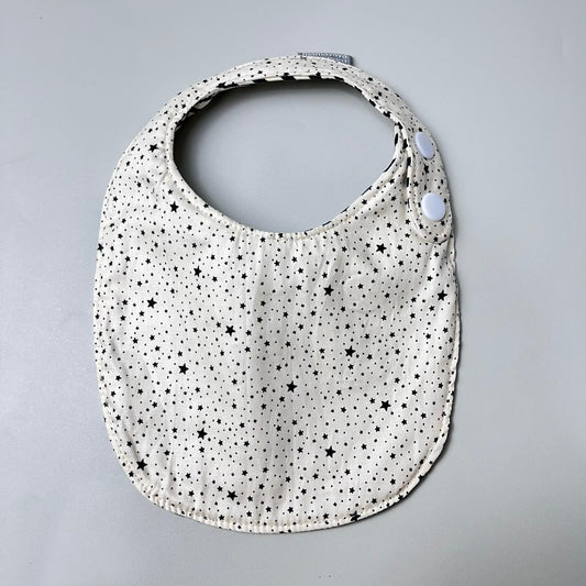 ROUND BIBS_A7013_MINI BINTANG DASAR PUTIH