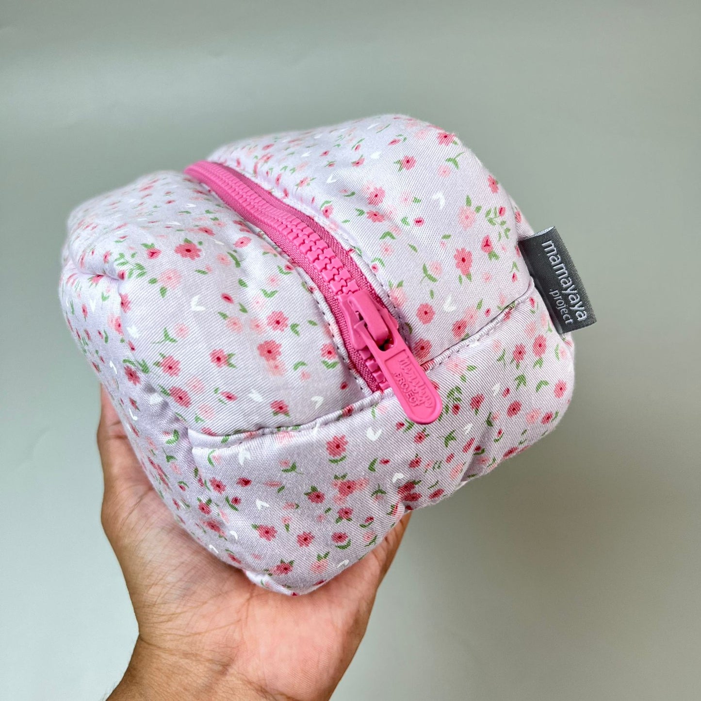 COSMETIC POUCH PUFFY_A7041_MINI DAISY PINK