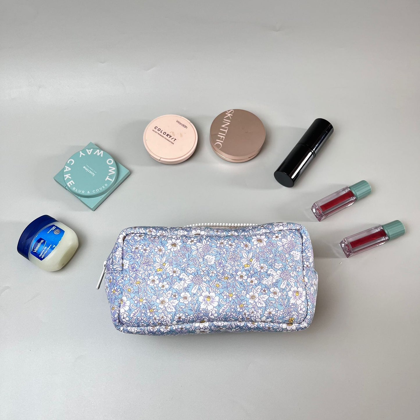 COSMETIC POUCH PUFFY_A7061_MINI KRISAN BIRU