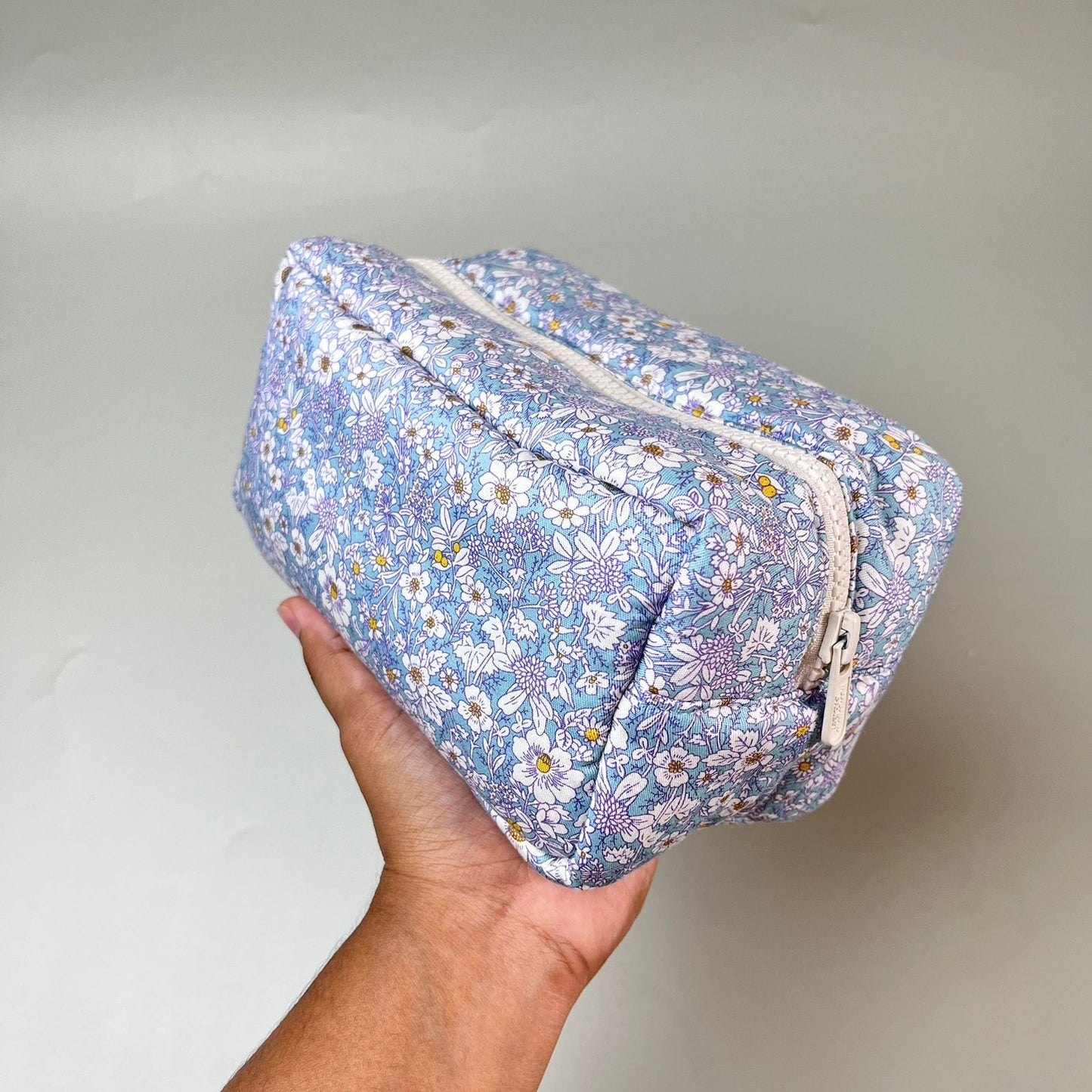 COSMETIC POUCH PUFFY_A7061_MINI KRISAN BIRU
