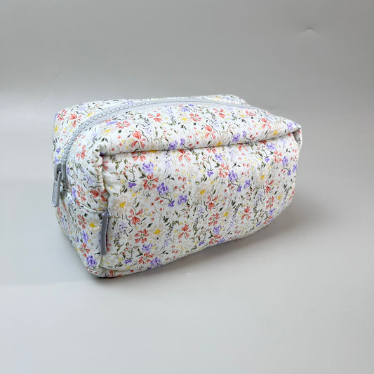 COSMETIC POUCH PUFFY_A6423_BUNGA HOYA PEACH