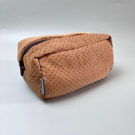 COSMETIC POUCH PUFFY_C6150_POLKA COKLAT