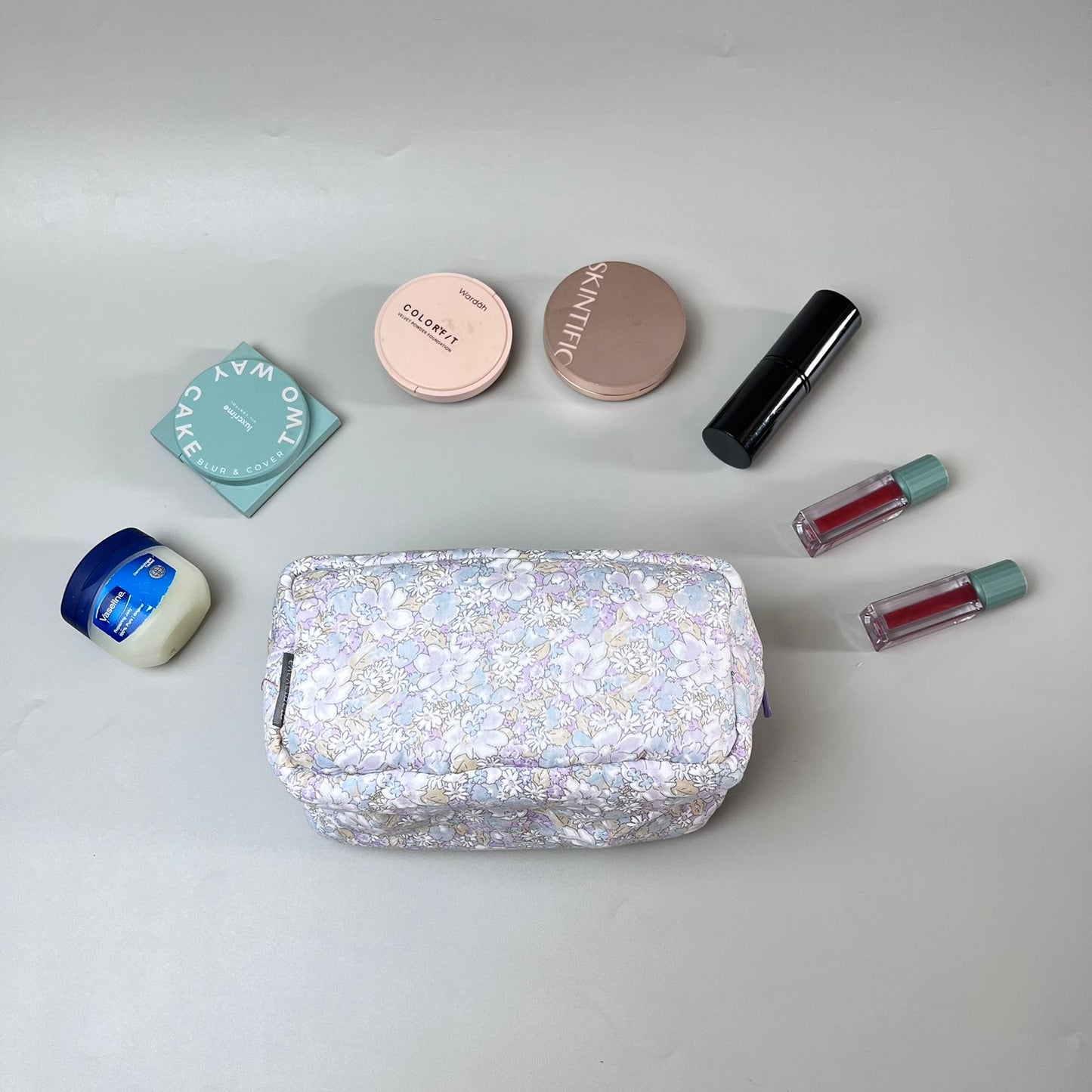 COSMETIC POUCH PUFFY_A6305_LAVATERA LILAC
