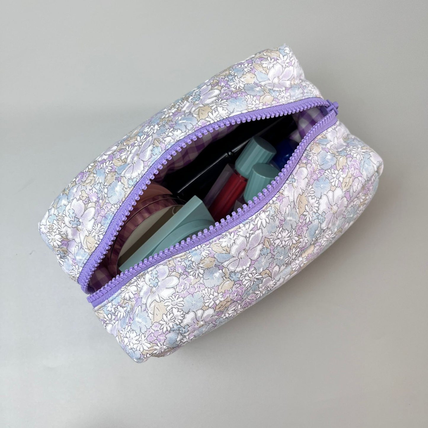 COSMETIC POUCH PUFFY_A6305_LAVATERA LILAC