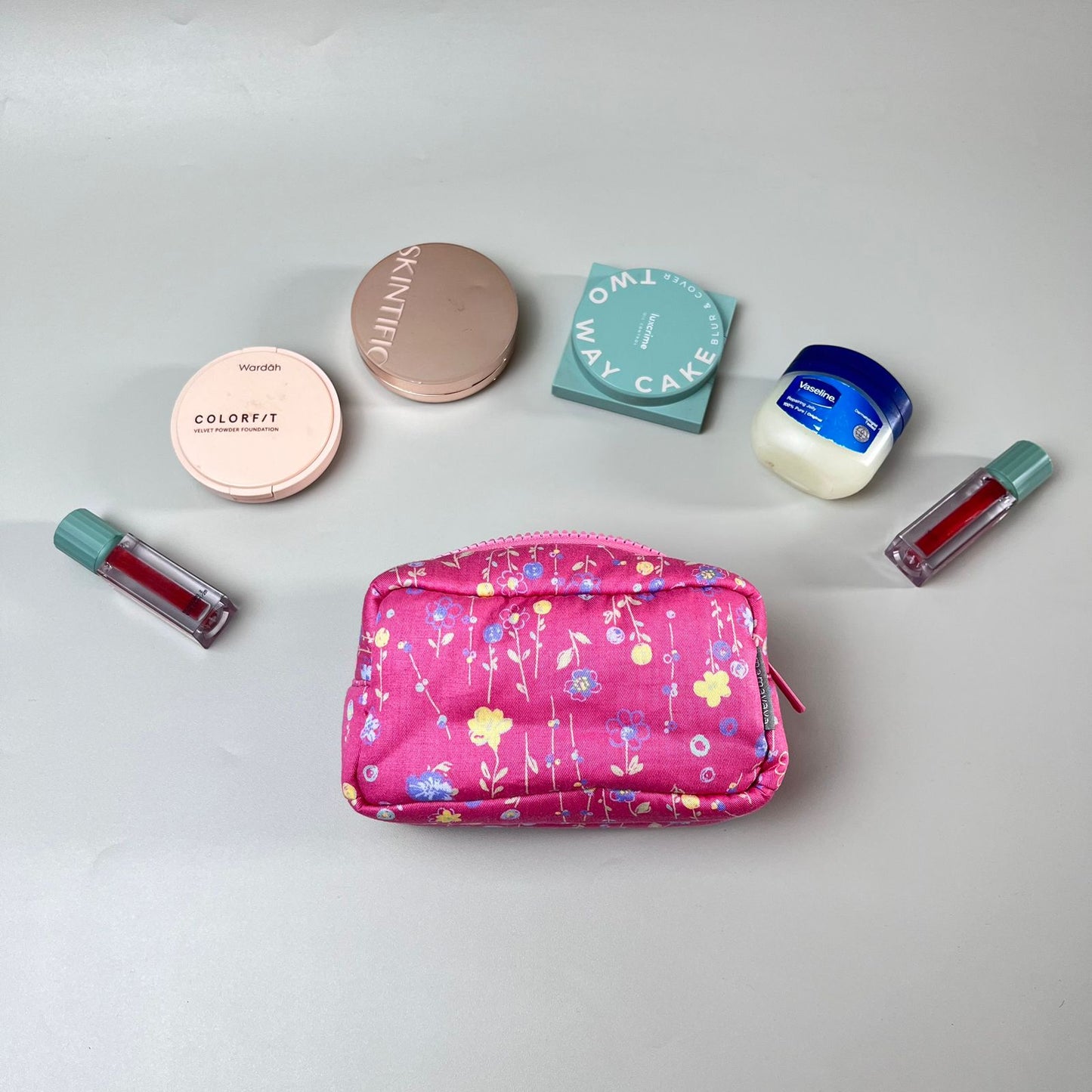 POUCH MEDIUM_A349_TANGKAI PANJANG DASAR PINK