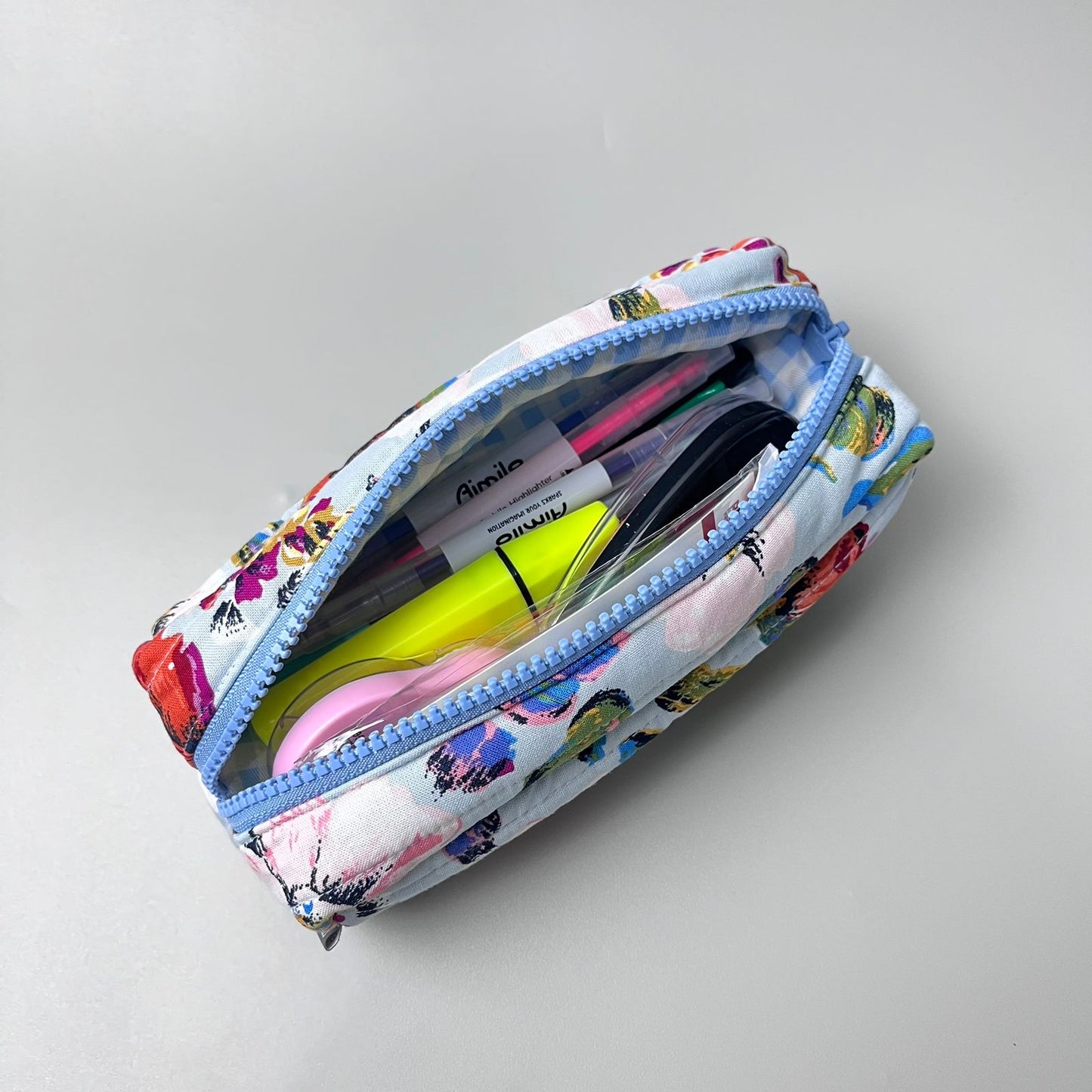 PENCIL CASE_A7023_ALMOND BIRU MUDA