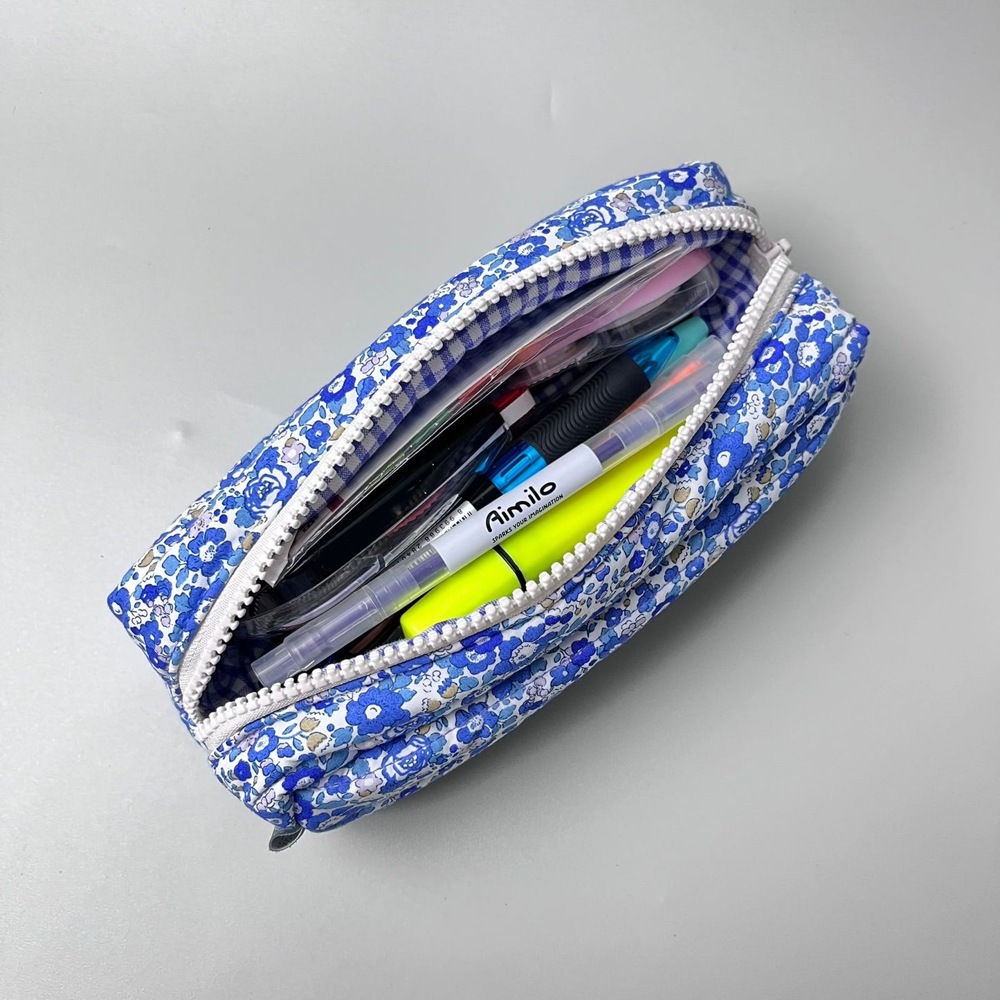 PENCIL CASE_A6387_EYESBLUE FLOWER