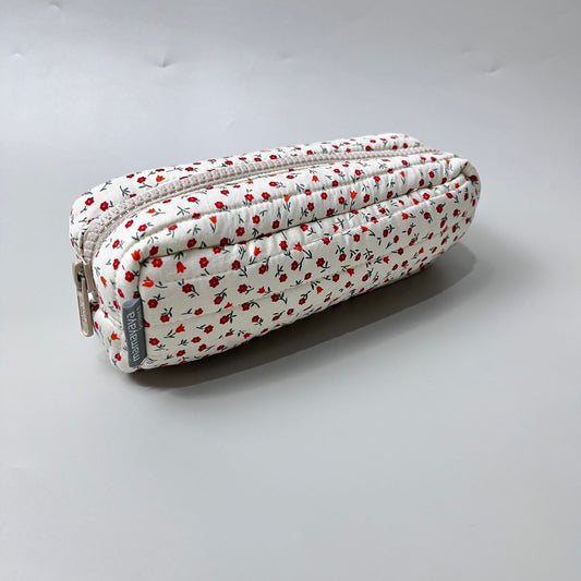 PENCIL CASE_A2048_BUNGA MINI DASAR CREAM