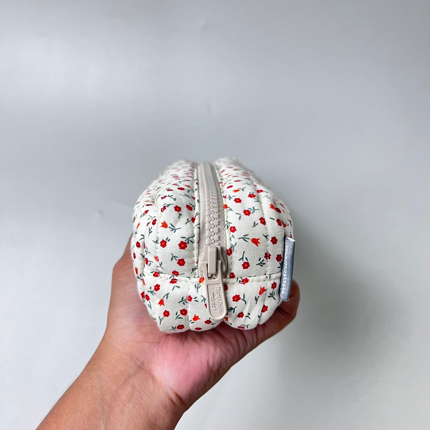 PENCIL CASE_A2048_BUNGA MINI DASAR CREAM