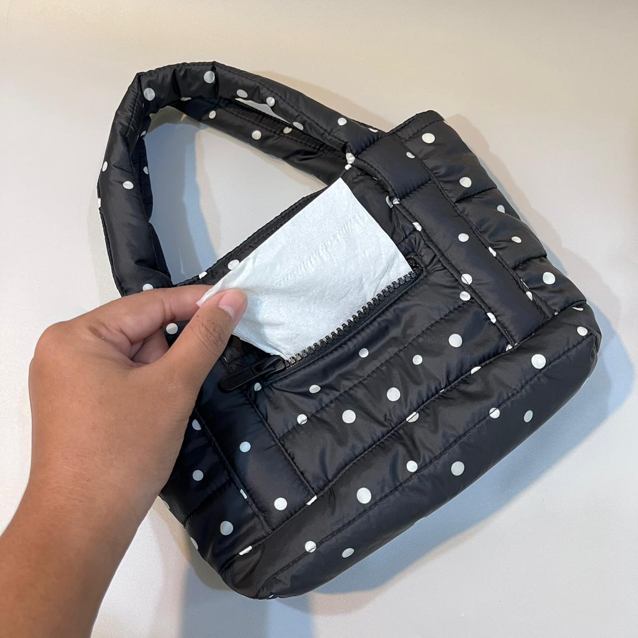 STB - SMALL TOTE BAG_POLKA HITAM