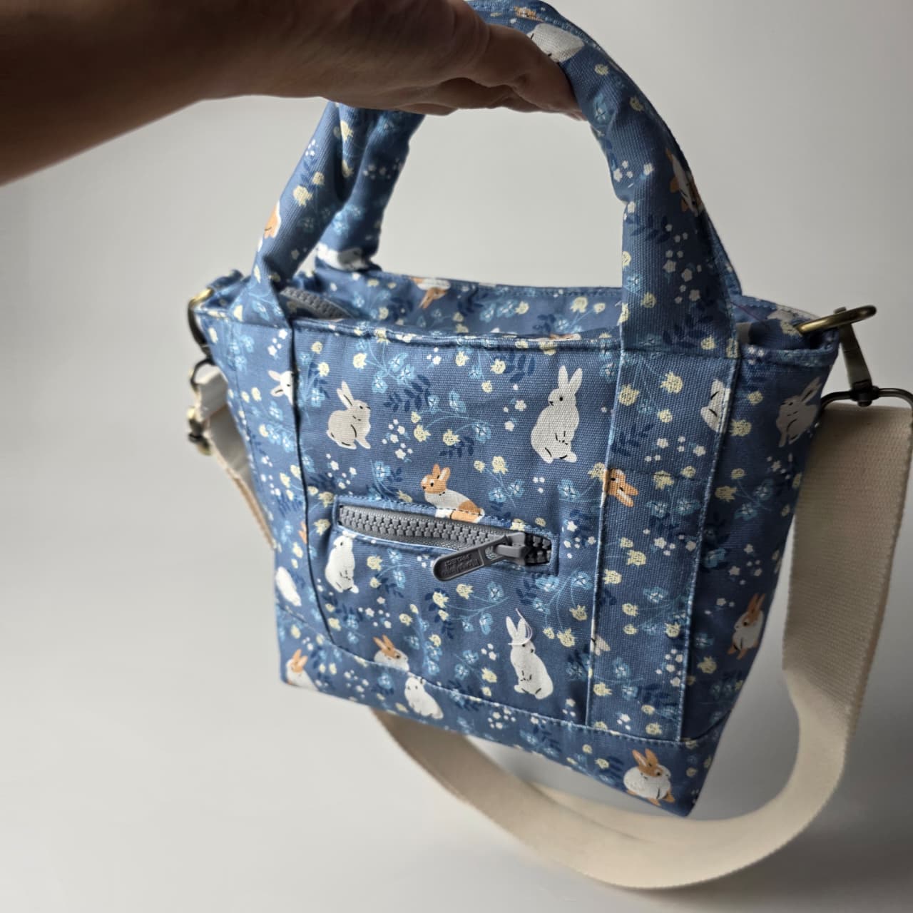 STB - SMALL TOTE BAG_BUNNY BLUE