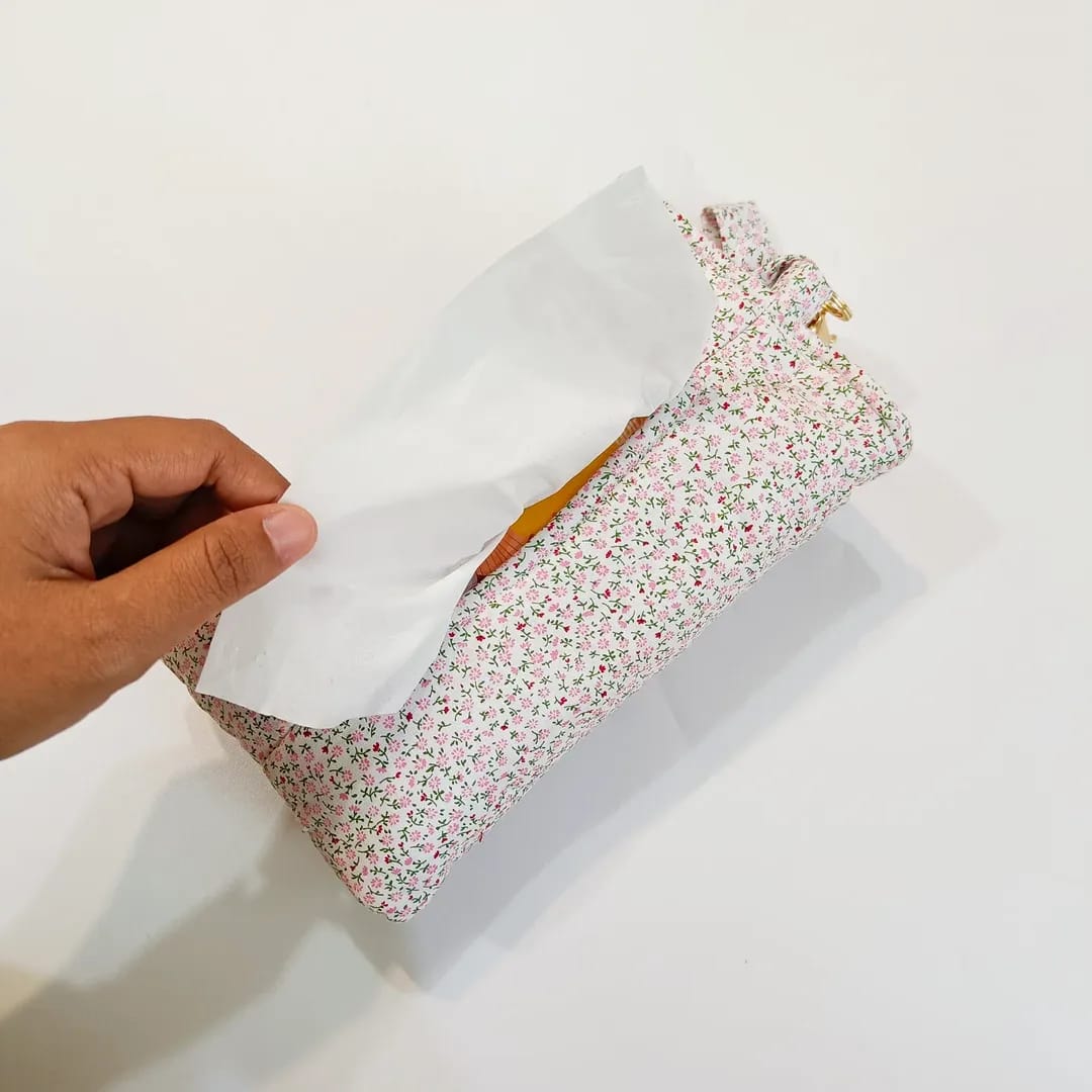 TISSUE POUCH 2 IN 1_BUNGA MINI PINK
